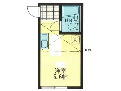 カーサ・クオーレ神大寺(ワンルーム/2階)の間取り写真