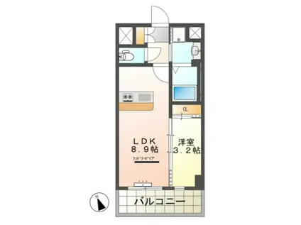 アイ・レジデンシーズ西条(1LDK/5階)の間取り写真