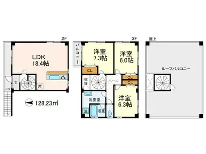 ガーデンテラス中板橋(3LDK/3階)の間取り写真