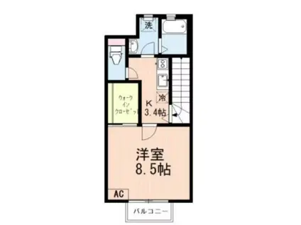 イル・ロトーレC(1K/2階)の間取り写真