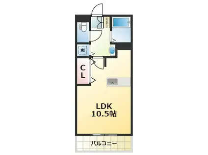 ウイングス七番館(ワンルーム/1階)の間取り写真