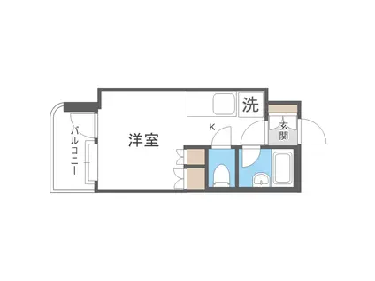 アン・セリジェ弐番館(ワンルーム/6階)の間取り写真