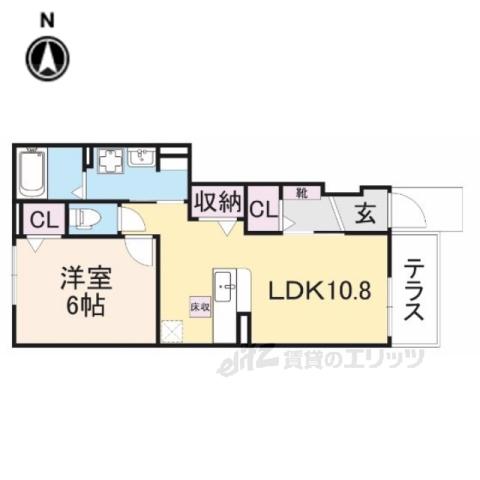 クレールコートⅡ(1LDK/1階)の間取り写真