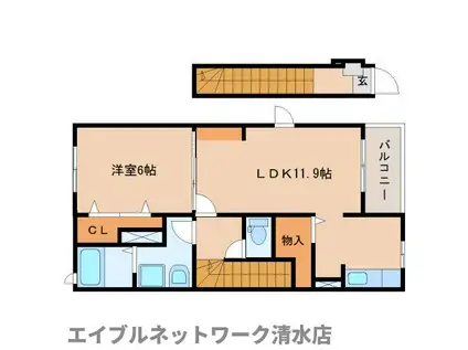 メゾン ド ベル(1LDK/2階)の間取り写真