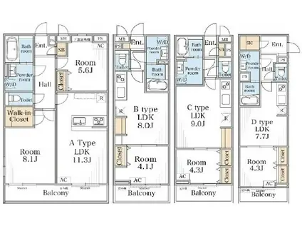 リブリ・淵野辺III(1LDK/2階)の間取り写真