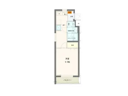 ラビスタヒバリ(1K/2階)の間取り写真