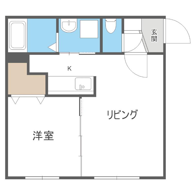 K・Sー11(1LDK/2階)の間取り写真