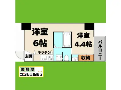 ラ・シュシュ覚王山(ワンルーム/6階)の間取り写真