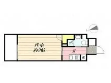 ミリアレジデンス根岸柳通(1K/9階)の間取り写真