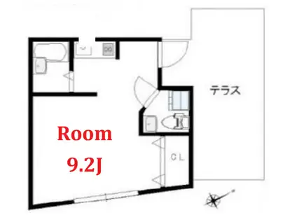 テラスガーデン中目黒(ワンルーム/3階)の間取り写真