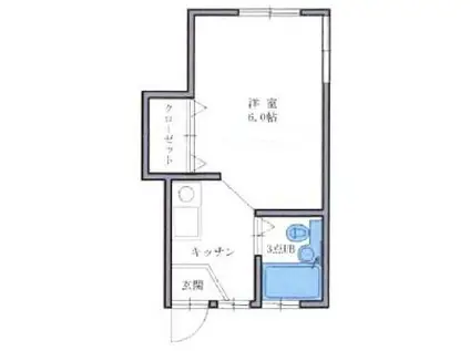 ののいちFMハイム(1K/1階)の間取り写真