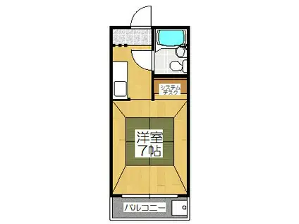 村岸マンション(1K/3階)の間取り写真