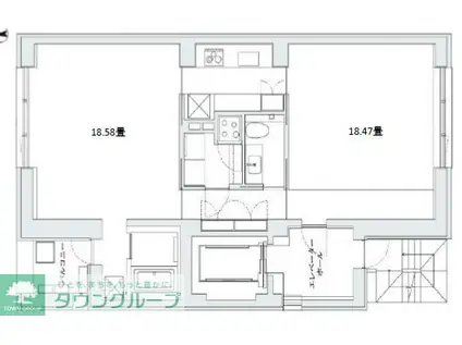 COMFY COLLECTION MINATO(1LDK/2階)の間取り写真