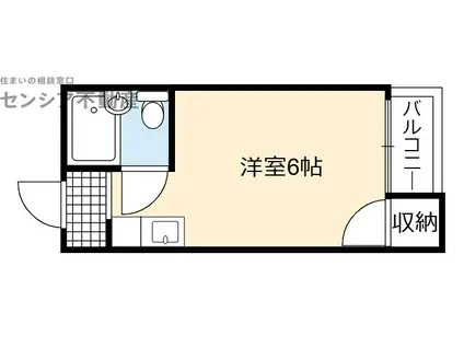 野江ハイツ(ワンルーム/3階)の間取り写真