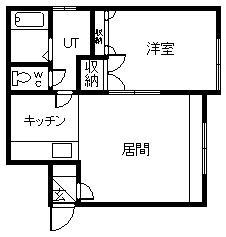 エクセレント85(1DK/1階)の間取り写真