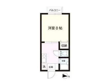 セジュール恵友(1DK/1階)の間取り写真