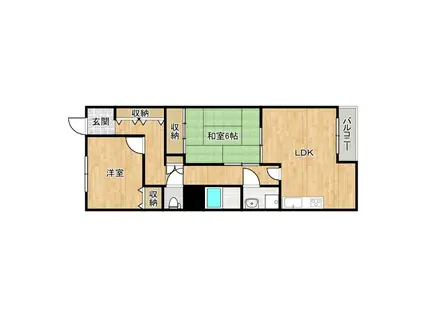 ビルヂィング77(2LDK/5階)の間取り写真