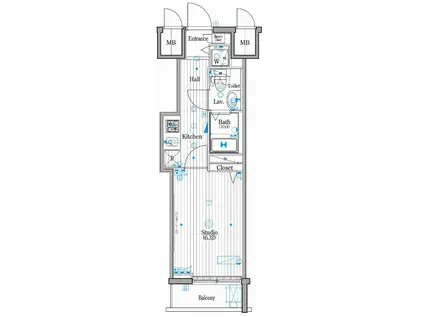 グランド・ガーラ新横浜ノース(1K/4階)の間取り写真