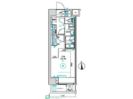 プレニーズ五反野MAXIV(1K/7階)の間取り写真