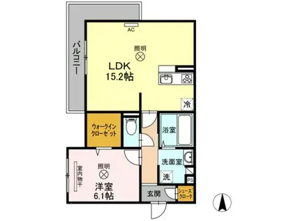 グランド レジデンス(1LDK/2階)の間取り写真