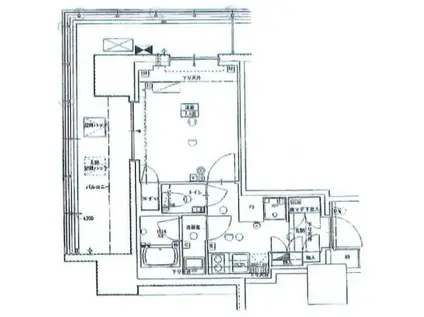 プレミスト新宿山吹(1K/8階)の間取り写真