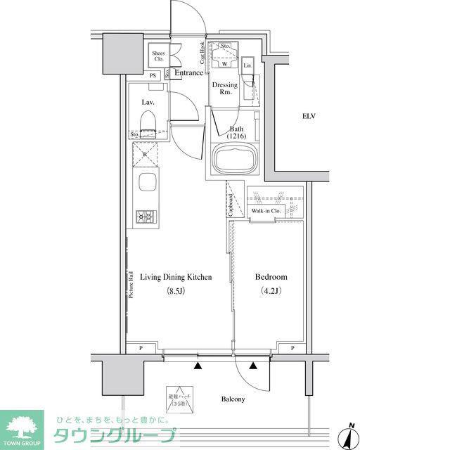 ザ・パークハビオ代々木(1LDK/3階)の間取り写真