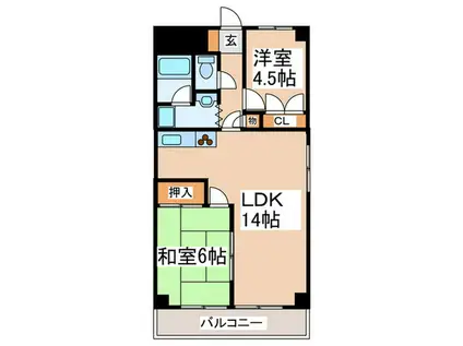 ステージYOU(2LDK/3階)の間取り写真