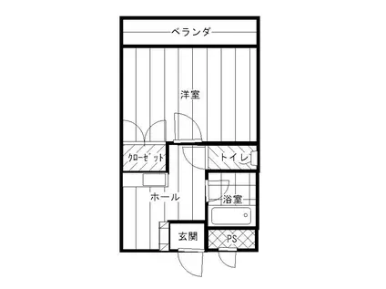 パールヴィラ(1K/3階)の間取り写真