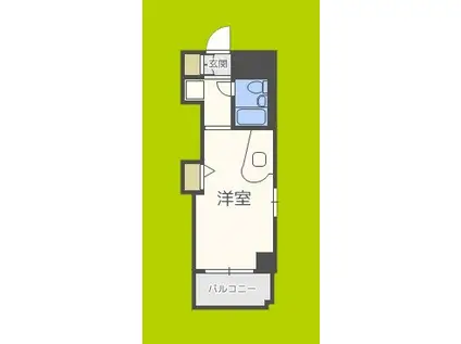 ンデール蒲生(ワンルーム/2階)の間取り写真