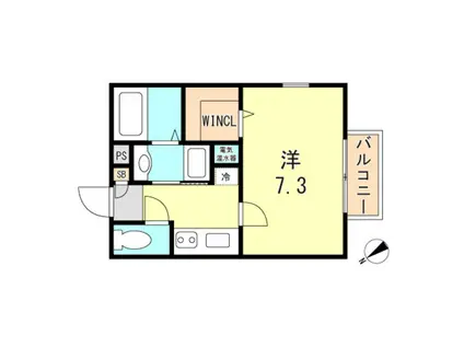 スヴニール (1K/2階)の間取り写真