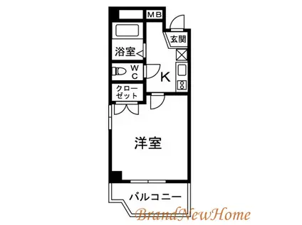 サザンポート内海(1K/4階)の間取り写真