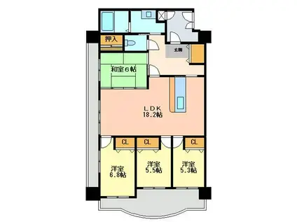 アーデント伊倉新町(4LDK/12階)の間取り写真