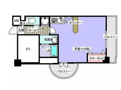 ウイングス神姫(ワンルーム/4階)の間取り写真