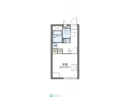 レオパレスパラディ(1K/2階)の間取り写真