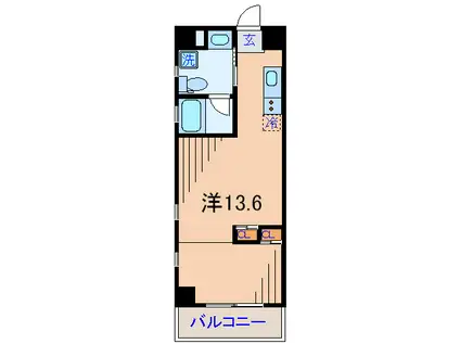 レジディア武蔵小杉(ワンルーム/3階)の間取り写真