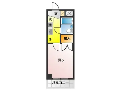 MTウエスト(1K/3階)の間取り写真