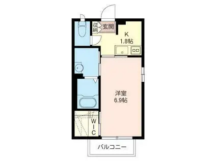 セレッソ・ヴィラ(1K/2階)の間取り写真