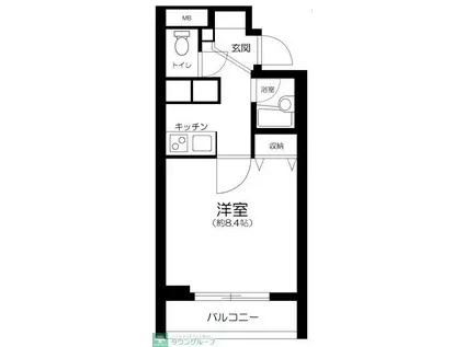 オーク・スクエア八幡山(1K/1階)の間取り写真