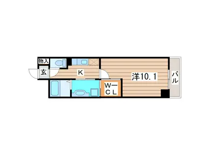 FARWISTERIA(1K/5階)の間取り写真