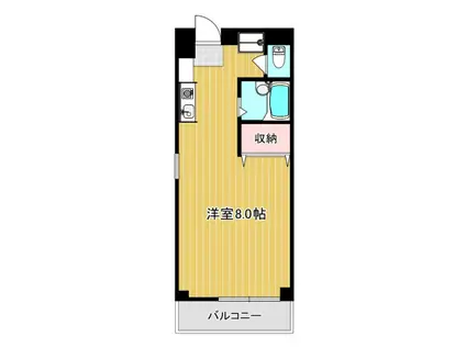 ハーモニービル(ワンルーム/3階)の間取り写真