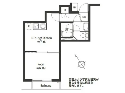 コスモスマーサ(1DK/1階)の間取り写真