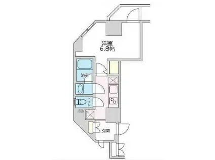 ベルデュール代々木(1K/2階)の間取り写真