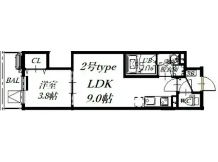 D PORTA ANNEX(1LDK/1階)の間取り写真
