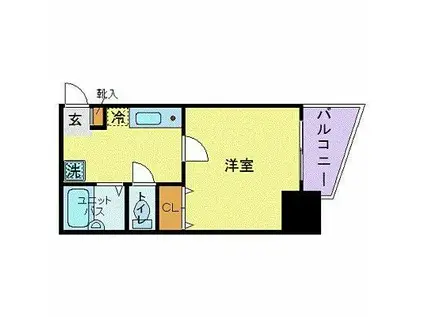 クレアシオン早稲田(1K/5階)の間取り写真