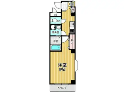 リバーサイド シェル(1K/3階)の間取り写真