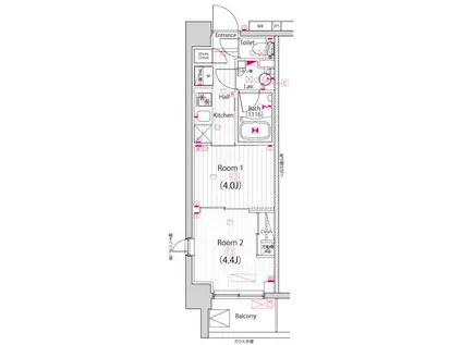 ガーラ・パークサイド亀戸(2K/5階)の間取り写真