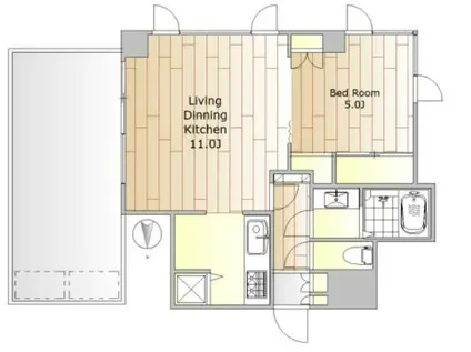 アルクス自由が丘(1LDK/6階)の間取り写真