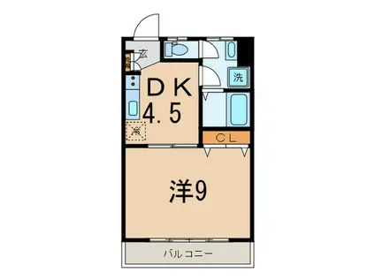 シルバーコーポ(1DK/2階)の間取り写真