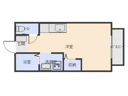 コーポマリン(ワンルーム/2階)の間取り写真