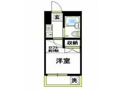 ロジュモン蕨(1K/1階)の間取り写真